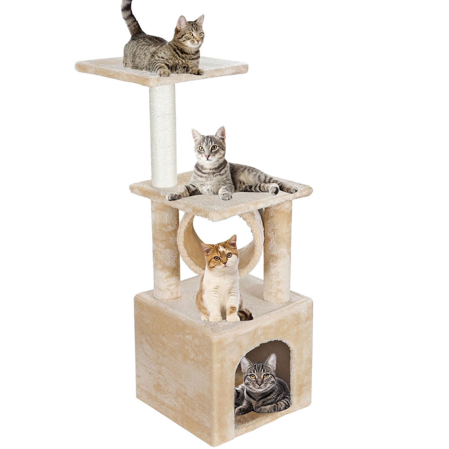 Elevate Your Cat's Playtime: Stylish Cat Tree Condo Tower for Small to Medium Cats - Available in Various Sizes!