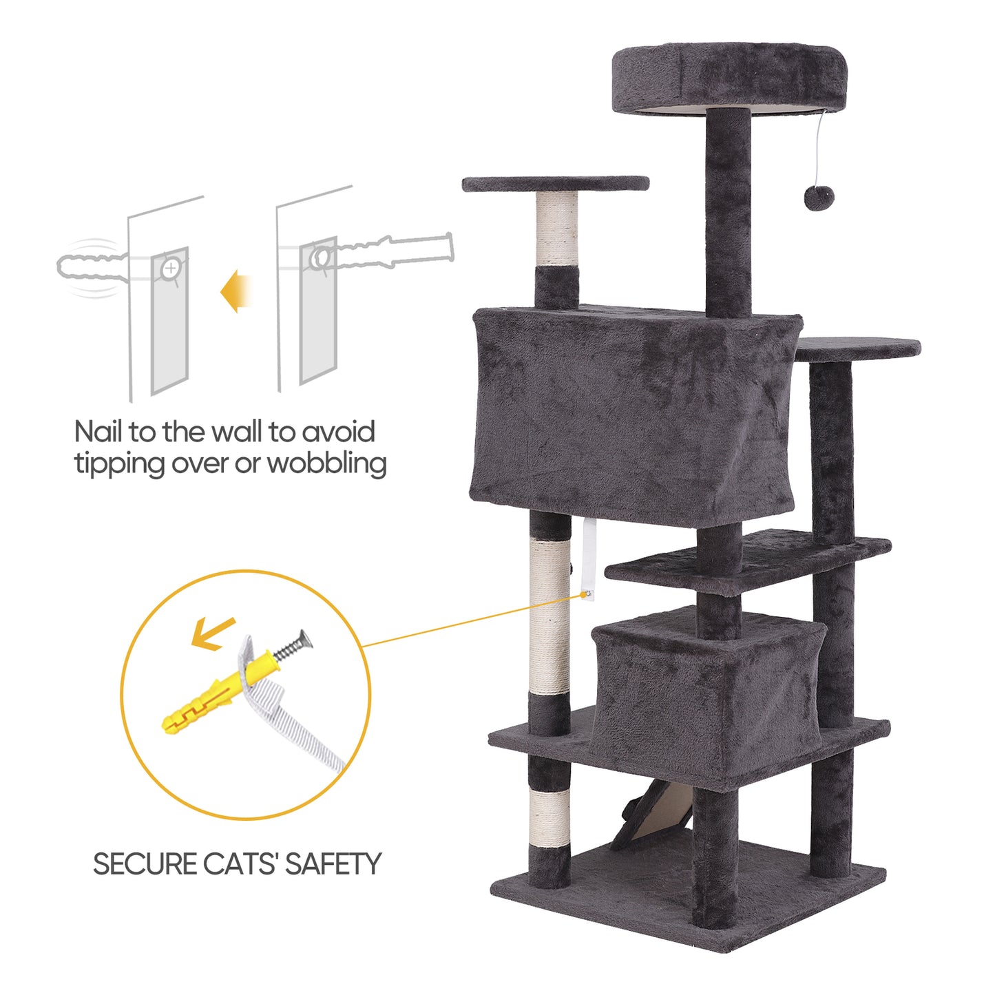 Elevate Your Cat's Playtime: Stylish Cat Tree Condo Tower for Small to Medium Cats - Available in Various Sizes!