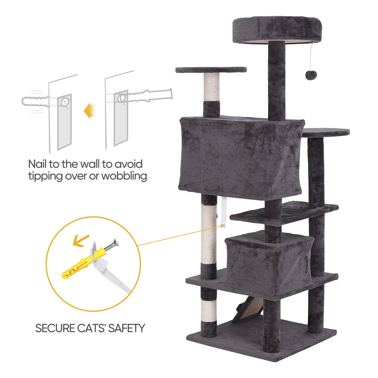 Elevate Your Cat's Playtime: Stylish Cat Tree Condo Tower for Small to Medium Cats - Available in Various Sizes!