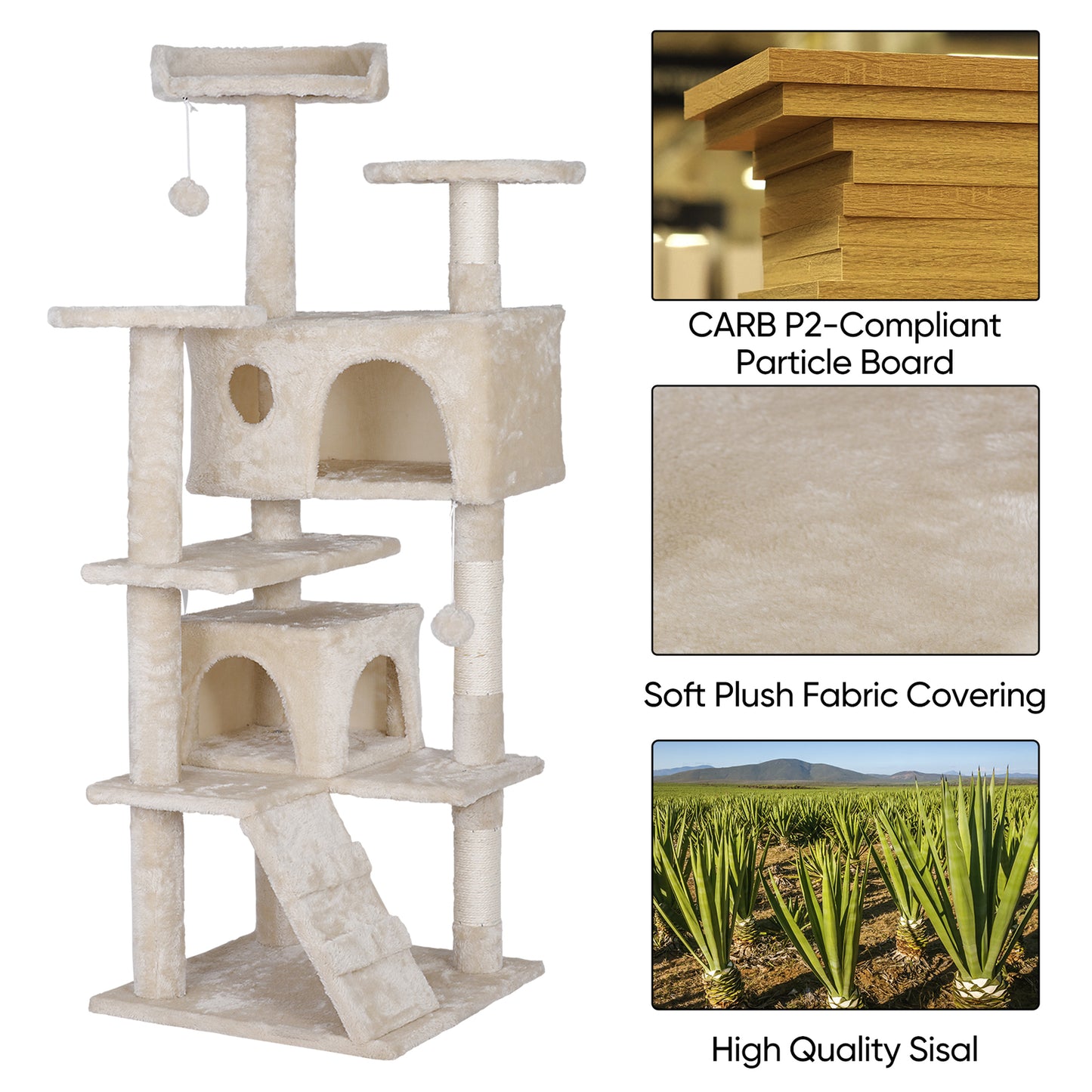 Elevate Your Cat's Playtime: Stylish Cat Tree Condo Tower for Small to Medium Cats - Available in Various Sizes!